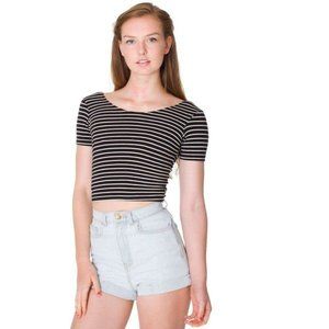 American Apparel striped cropped tee